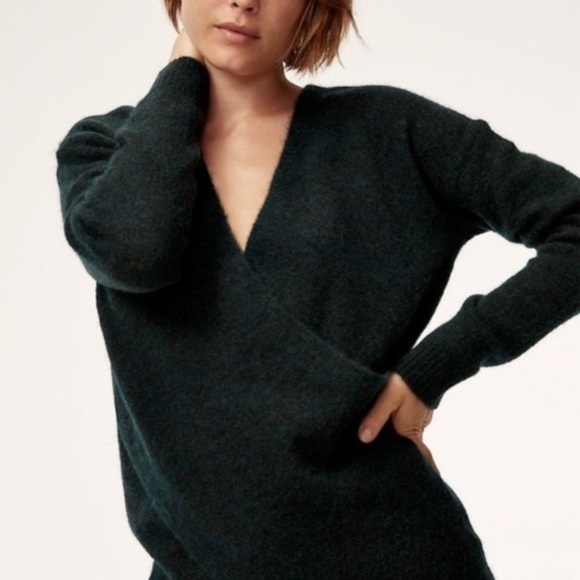 Aritzia The Group of Babaton Bandini Alpaca Wool Wrap Sweater - Picture 8 of 8